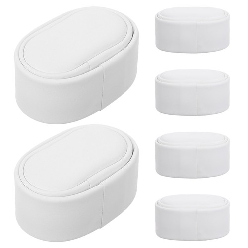 6pcs white watch - pu, winder