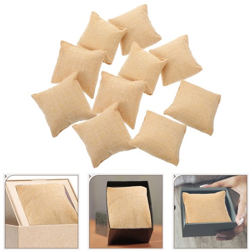 10pcs khaki linen - khaki, pillow