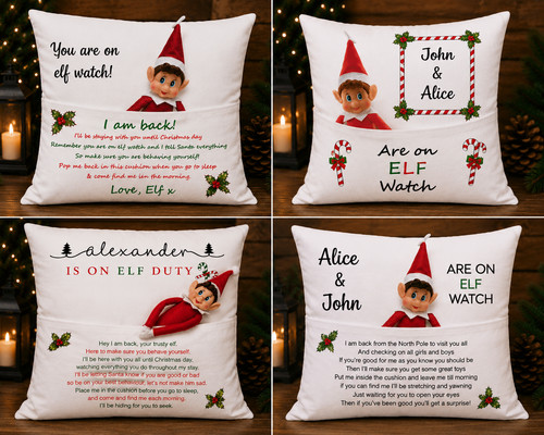 Personalised elf pocket - personalised,