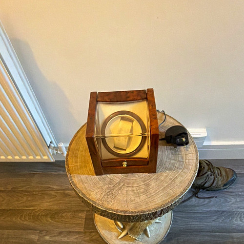 Wood brown single watch winder - wood,